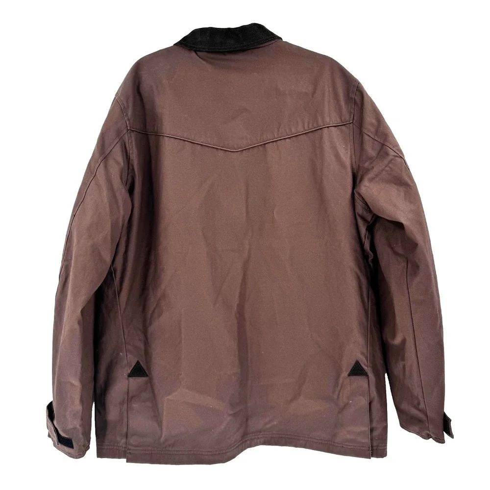 Cody James Men's Western Canvas Long Rancher Jacket XXL Oilskin Waxed Chore Barn